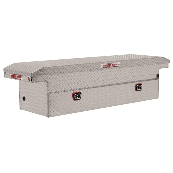 Weather Guard 72 in. Diamond Plate Aluminum Full Size Low Profile Crossover Truck Tool Box