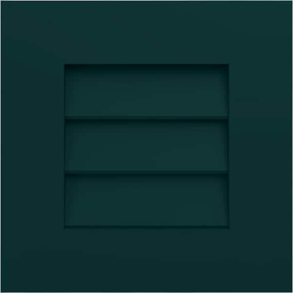 Ekena Millwork 12-in W x 12-in H True Fit PVC Louver Shutters Sample, Thermal Green