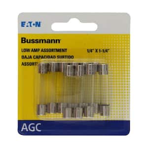 AGC Low Amp Fuse Assortment Includes 1, 2, 3, 4, 5, and 6 Amp fuses