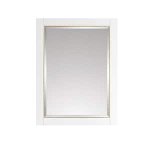 Mason 24 in. W x 32 in. H Framed Rectangular Beveled Edge Bathroom Vanity Mirror in White