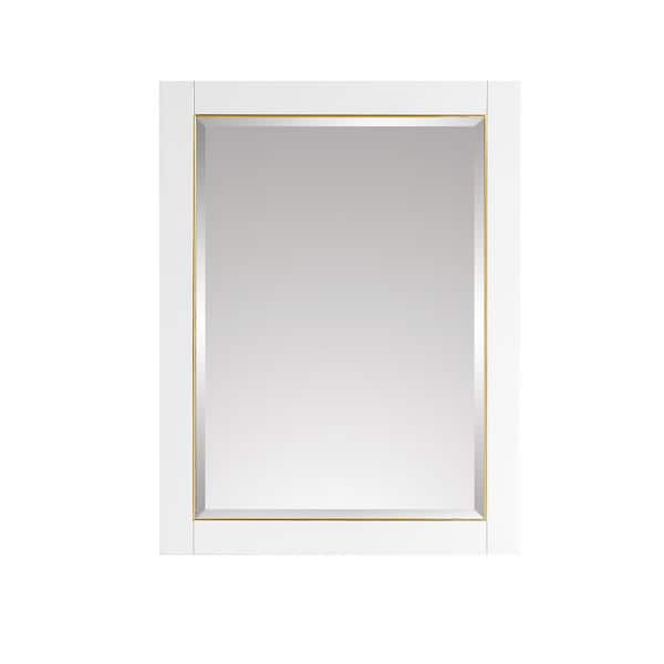 Avanity Mason 24 in. W x 32 in. H Framed Rectangular Beveled Edge Bathroom Vanity Mirror in White
