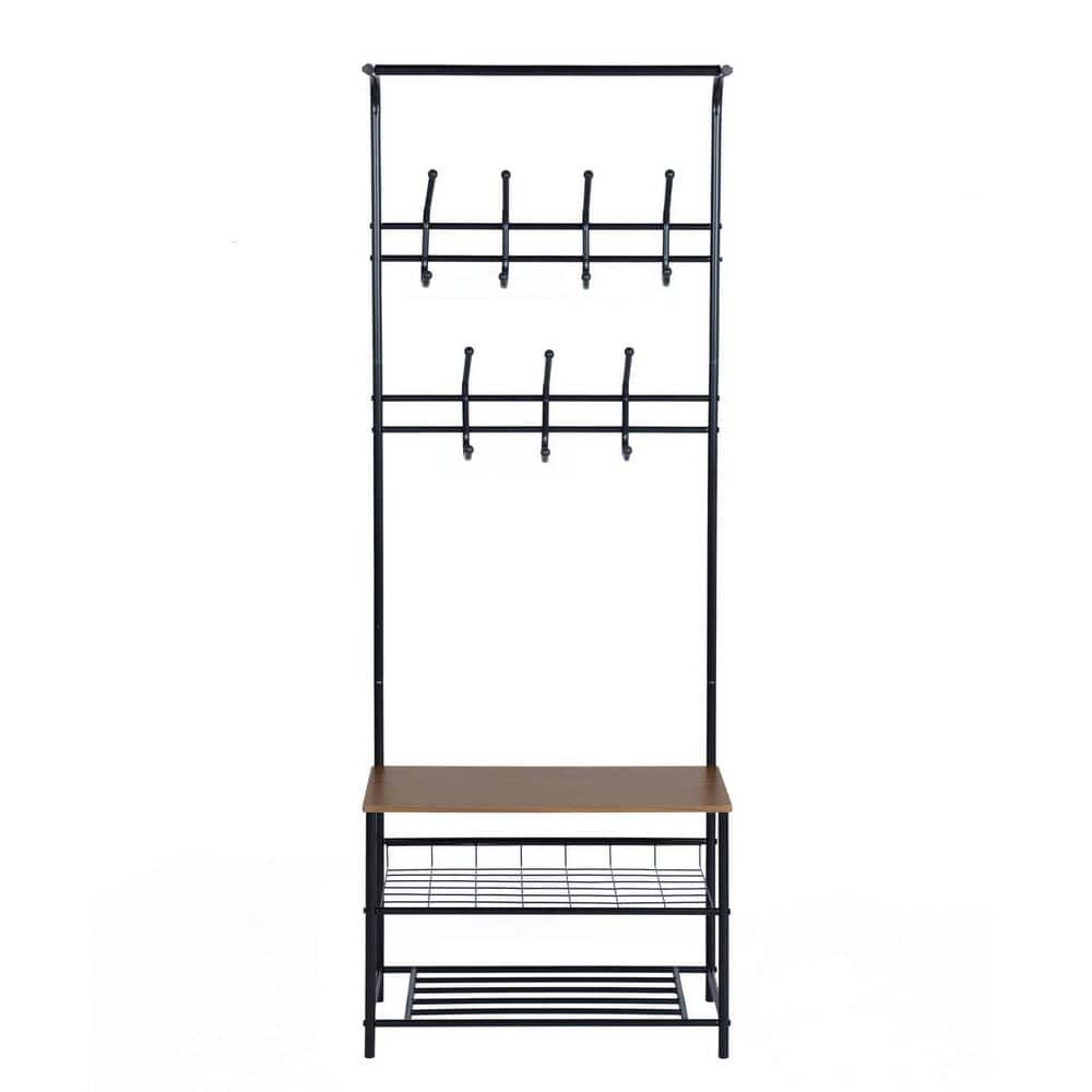 Siavonce Heavy Duty Steel Garment Rack Small Clothes Rack with Bottom ...