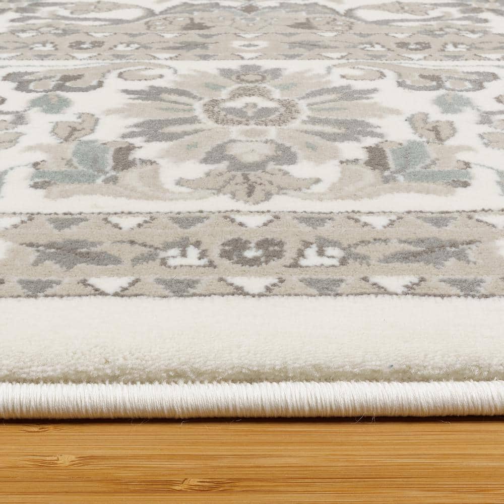 Vernon Gray 8' x 10' Traditional Synthetic Area Rug
