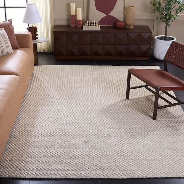 Vermont 6 ft. x 9 ft. Ivory Pebble Weave Area Rug