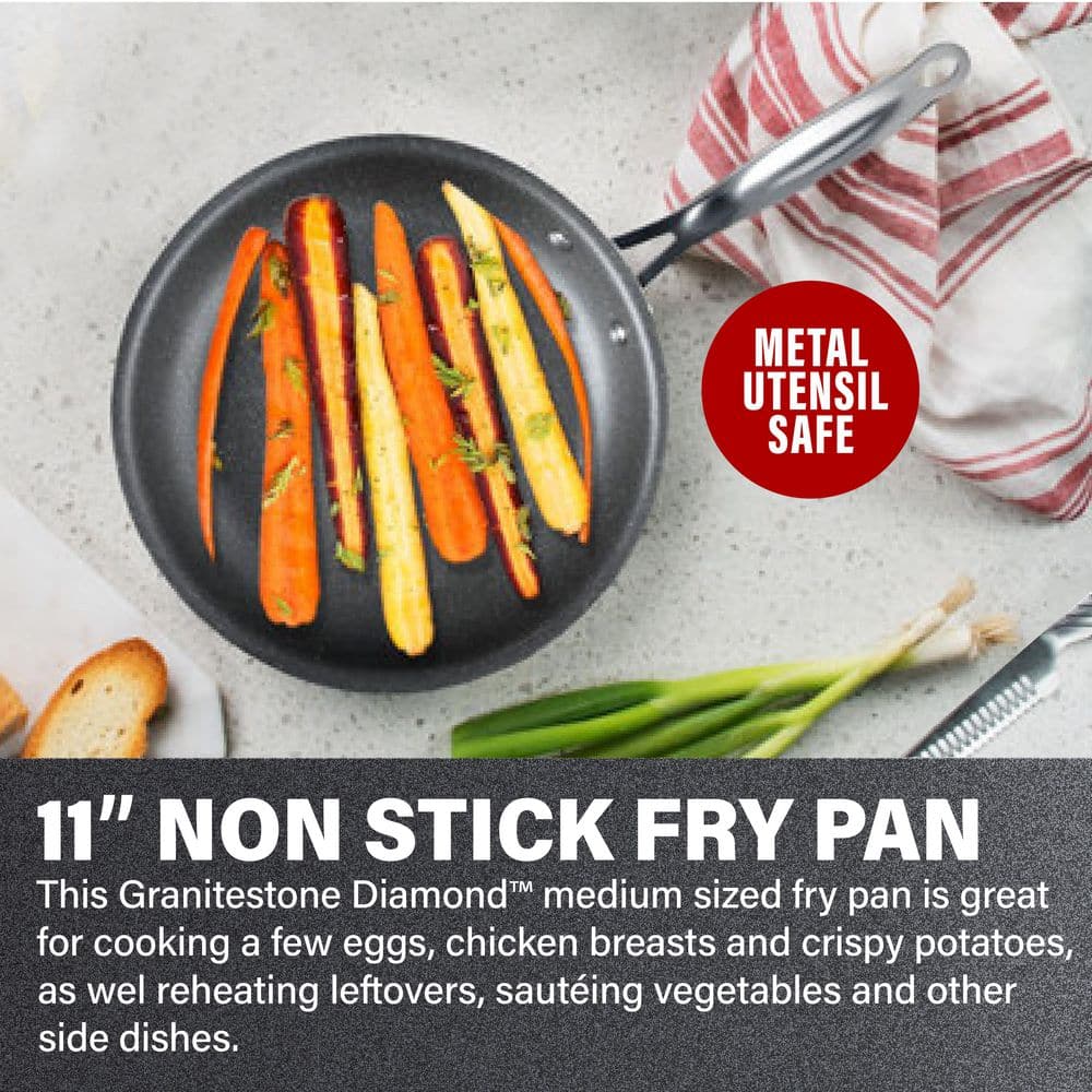 GraniteStone 19" Aluminum Frying Pan with Ceramic Non-Stick Coating