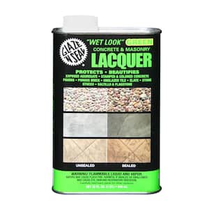 1 QT. Clear Wet Look Green Concrete and Masonry Lacquer Sealer