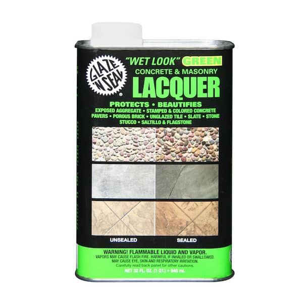 Glaze 'N Seal 1 QT. Clear Wet Look Green Concrete and Masonry Lacquer Sealer