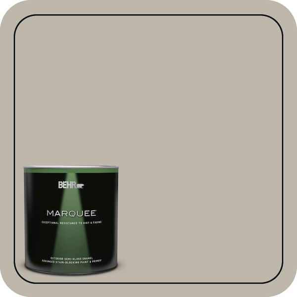 BEHR MARQUEE 1 qt. Home Decorators Collection #HDC-CT-21 Grey Mist Semi-Gloss Enamel Exterior Paint & Primer