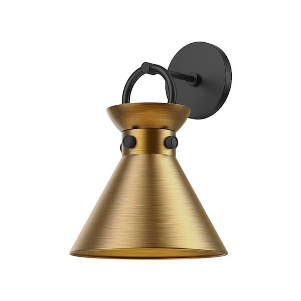 ALORA MOOD Emerson 9-in 1 Light 60-Watt Matte Black/Aged Gold Vanity Light