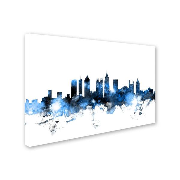 Trademark Fine Art Atlanta Georgia Skyline White by Michael