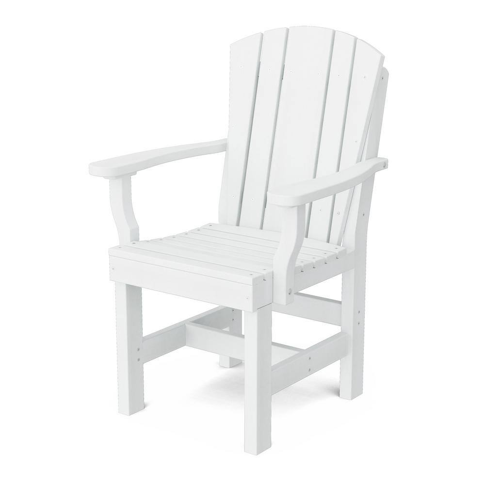 Heritage White HDPE Plastic Outdoor Dining Arm Chair price history on PriceWatchPro