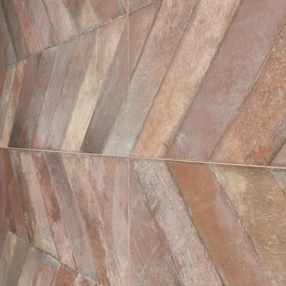 Nord 24" x 48" Brown Porcelain Stone Look Tile