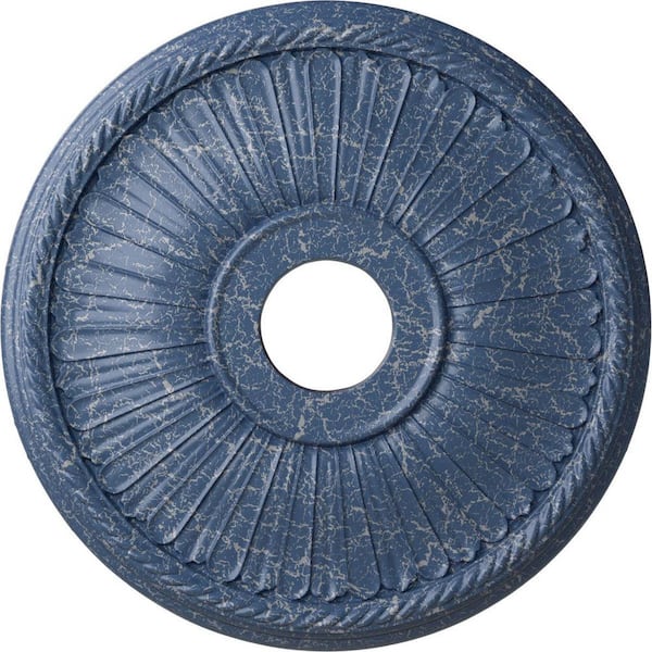 Ekena Millwork 1-7/8 in. x 20-1/8 in. x 20-1/8 in. Polyurethane Berkshire Ceiling Medallion, Americana Crackle