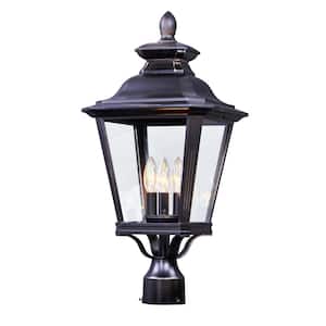 Knoxville 11 in. Wide 3-Light Outdoor Bronze Post Light