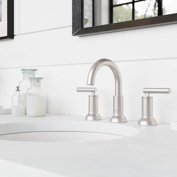 Capistrano 2-Handle 8" Widespread Bathroom Faucet Spot Defense Brushed Nickel