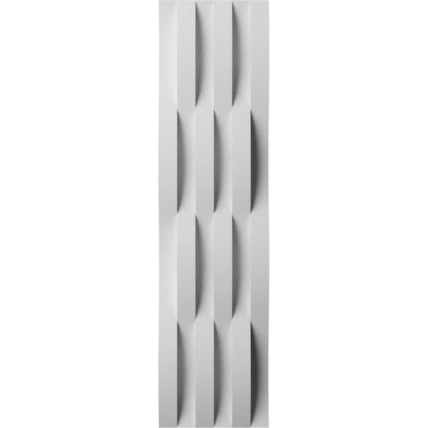Ekena Millwork 1 in. x 1/2 ft. x 2 ft. EdgeCraft Seine Style Seamless White PVC Decorative Wall Paneling (12-Pack)