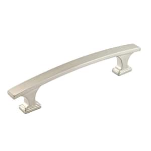 Rimouski Collection 3 3/4 in. (96 mm) Brushed Nickel Transitional Rectangular Cabinet Bar Pull
