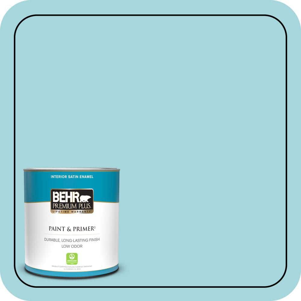1 qt. #520C-3 Rapture Blue Satin Enamel Low Odor Interior Paint & Primer price history on PriceWatchPro