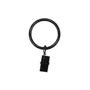 Oil-Rubbed Bronze Steel Curtain Rings with Clips (Set of 10)
