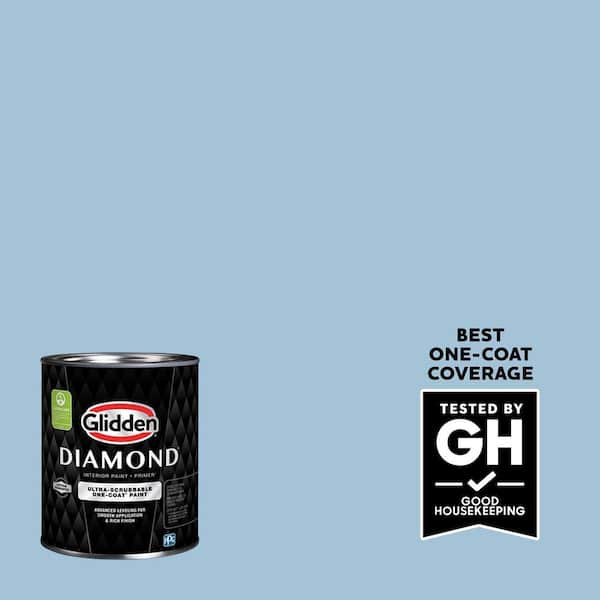 Glidden Diamond 1 qt. PPG1158-3 Blue Bows Eggshell Interior Paint with Primer
