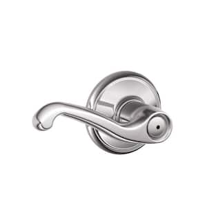 Flair Bright Chrome Privacy Bed/Bath Door Handle