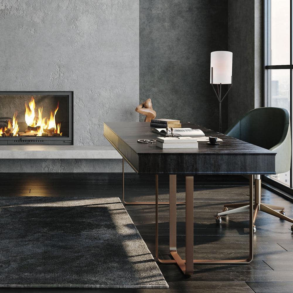 Khloe 65'' Matte Black Modern Floor Lamp with White Drum Shade