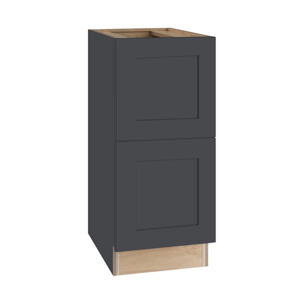 Home Decorators Collection Newport 18 in. W x 21 in. D x 28.5 in. H  Assembled Plywood Desk Drawer Base Bath Cabinet in Deep Onyx with Soft  Close DDR18-NDO - The Home Depot, image size:1000x1000