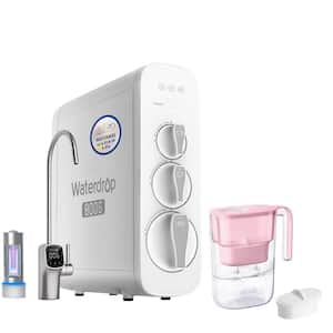 G3P800 800 GPD RO System Smart LED Faucet NSF Certified Free Elfin Pink Water Filter Pitcher Reduces Chlorine PFOA/PFOS