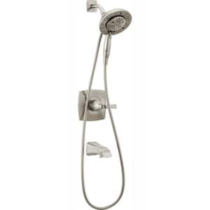 Vesna In2ition 2-in-1 Single-Handle 5-Spray Tub and Shower Faucet in SpotShield Brushed Nickel (Valve Included)