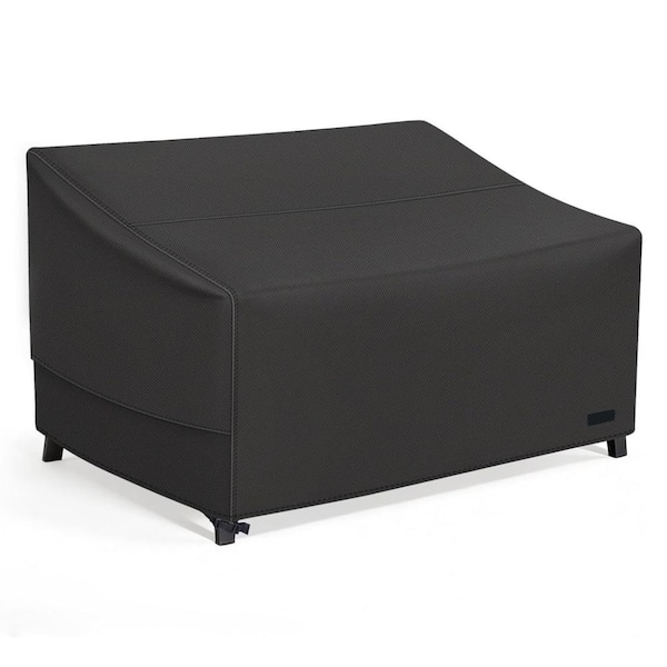 58 in. W x 37 in. D x 35 in. H Black Outdoor Sofa Cover