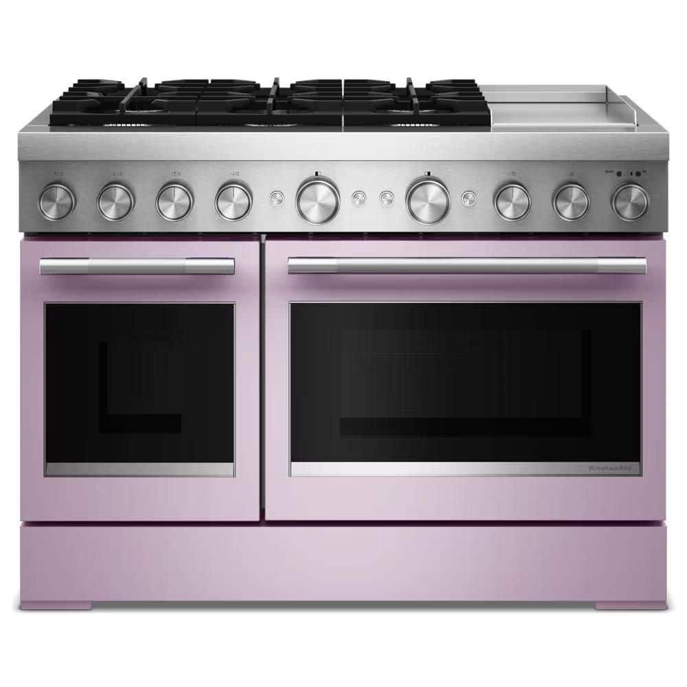 KitchenAid 48 in. 6 Burners Freestanding Double Oven Dual Fuel