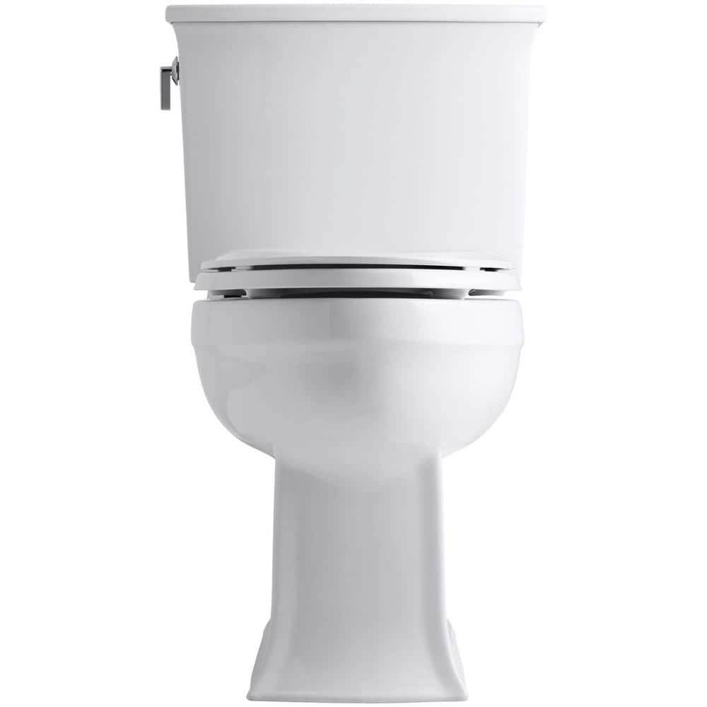 White Ceramic Elongated Two-Piece High Efficiency Toilet