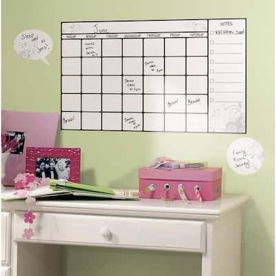 MARTHA STEWART Clear/Gold 14W x 0.15D x 14H Wall Calendar Marker Board  BR-AC-3636-GD-CLRGLD-MS - The Home Depot