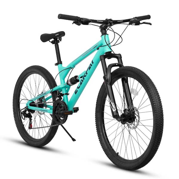 26 in. Mountain Bike, 21 Speed with High-Carbon Steel Frame for Adults, Dual Disc Brake Mountain Bicycle for Men Womens