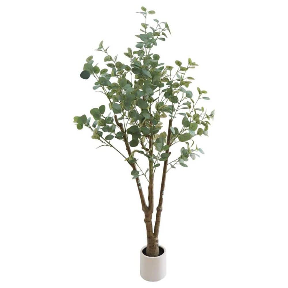 False Tree MOVECOM 6 ft. Artificial Trees Indoor, Faux Tree, Artificial Fake Tree ...