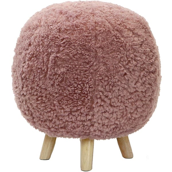 Critter Sitters Plush Pink Pouf Ottoman