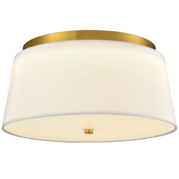 CLAXY 16.93 in. 0-Light Gold Flush Mount with No Glass Shade and No Light Bulb Type Included (1-Pack)