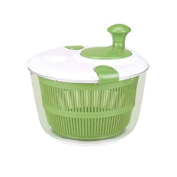 Salad Spinner with Double-Lock Handle Ergonomic Design Large 5-Quart Vegetable Dryer Fruit Washer Lid