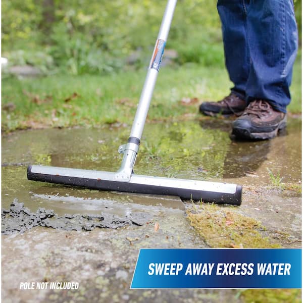 MHM AquaSlide MinoPro Floor Squeegee – 18-Inch Rubber Blade For Concrete & Windows