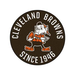 Cleveland Browns 2 ft. 3 in. Round Vintage Area Rug