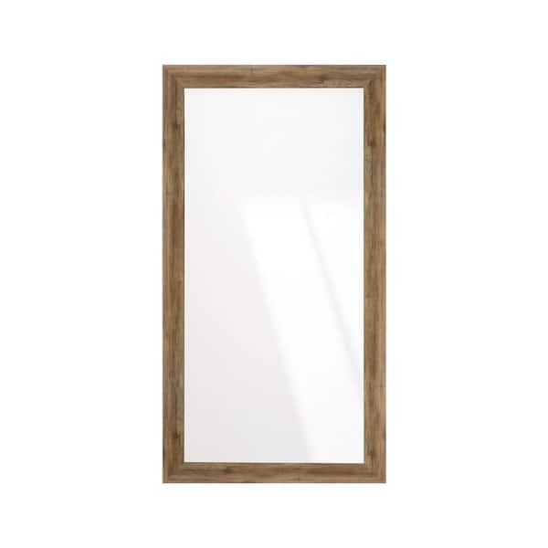 BrandtWorks 33 in. W x 67 in. H Americana Brown Rustic Sloped Wall Mirror