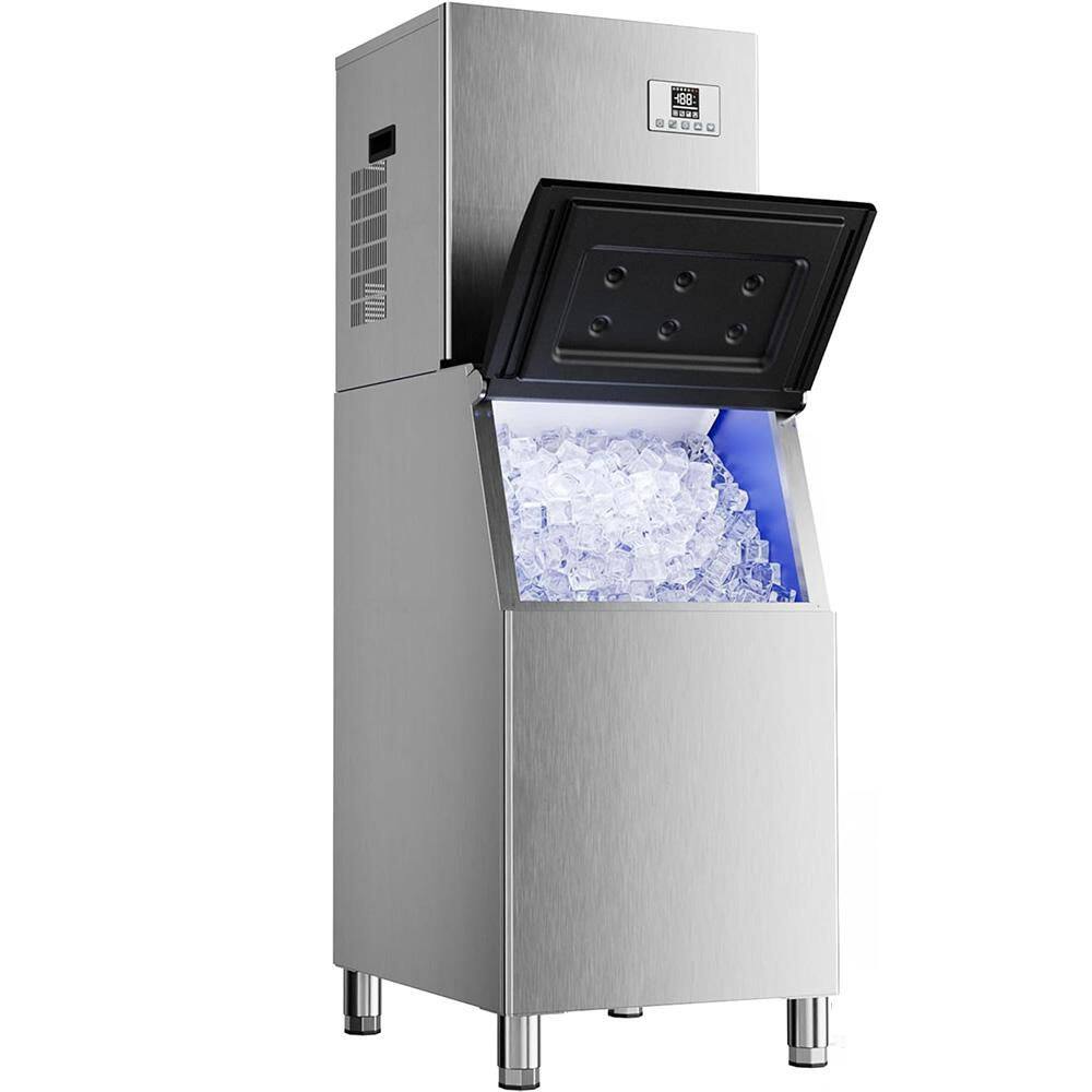 25 in. Commercial Ice Maker Machine450 lbs./24H w/250 lbs.Storage Self-Cleaning Full Size Cubes Stainless Steel Silver price history on PriceWatchPro