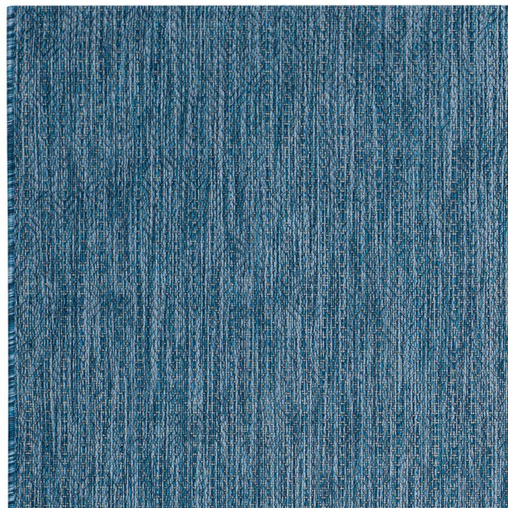 Navy Rectangular Synthetic Easy-Care Indoor/Outdoor Rug, 2'7" x 5'