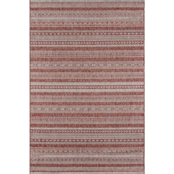 Momeni Tuscany Copper 5 ft. 3 in. x 7 ft. 6 in. Indoor/Outdoor Area Rug