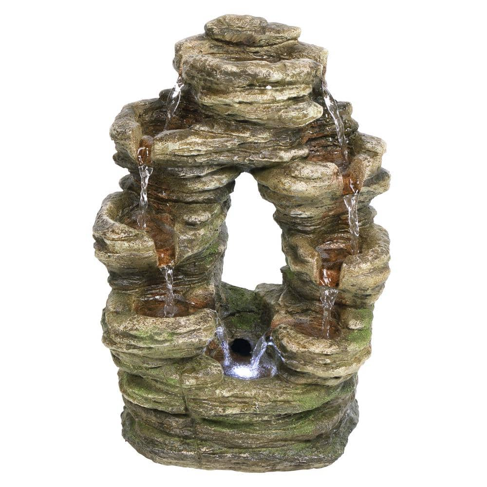 Design Toscano Horseshoe Bend Stone Bonded Resin Illuminated Garden ...