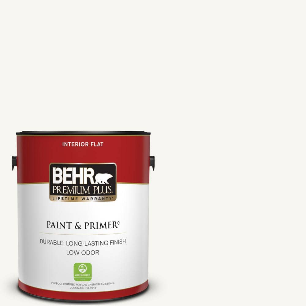 BEHR PREMIUM PLUS 1 Gal Designer Collection DC 001 Whipped Cream Flat   Whipped Cream Behr Premium Plus Paint Colors 105001 64 1000 