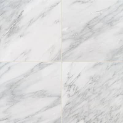 Greecian White 18 in. x 18 in. Polished Marble Floor and Wall Tile (11.25 sq. ft. /case)