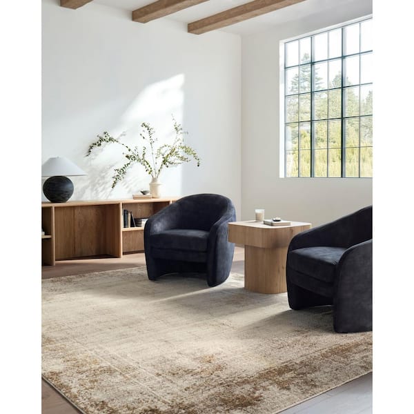 Galey Alix x Livabliss Myrtle Avenue IV Modern Abstract Area Rug, 6'7 in. x 9' (7' x 9'), Medium Gray