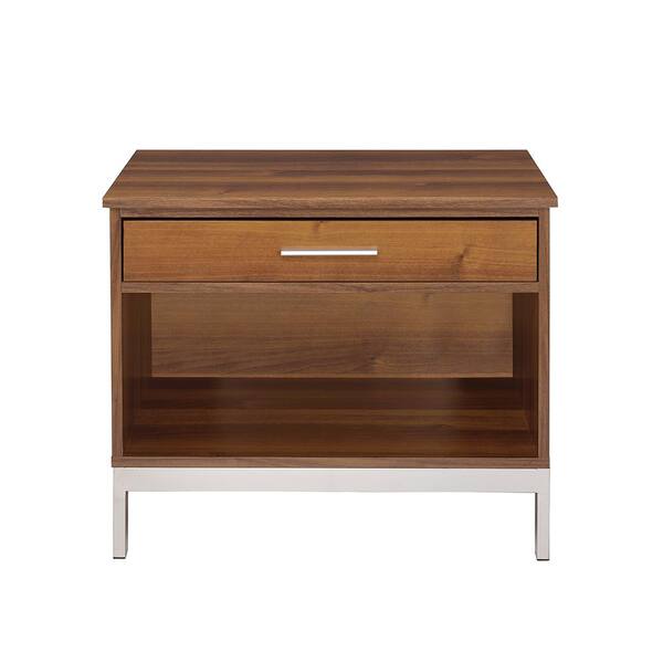 Acme Furniture Sterret Silver and Walnut Nightstand