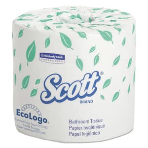 4-1/10 in. x 3-3/4 in. Sheet Scott Standard Bath Tissue White 1-Ply (80 Rolls)